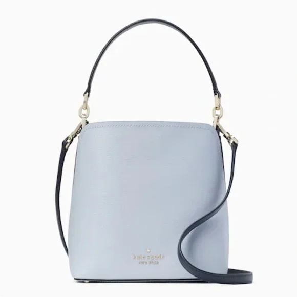Kate Spade Darcy Small Bucket Shoulder Bag Pale Hydrangia Multi - Picture 12 of 16